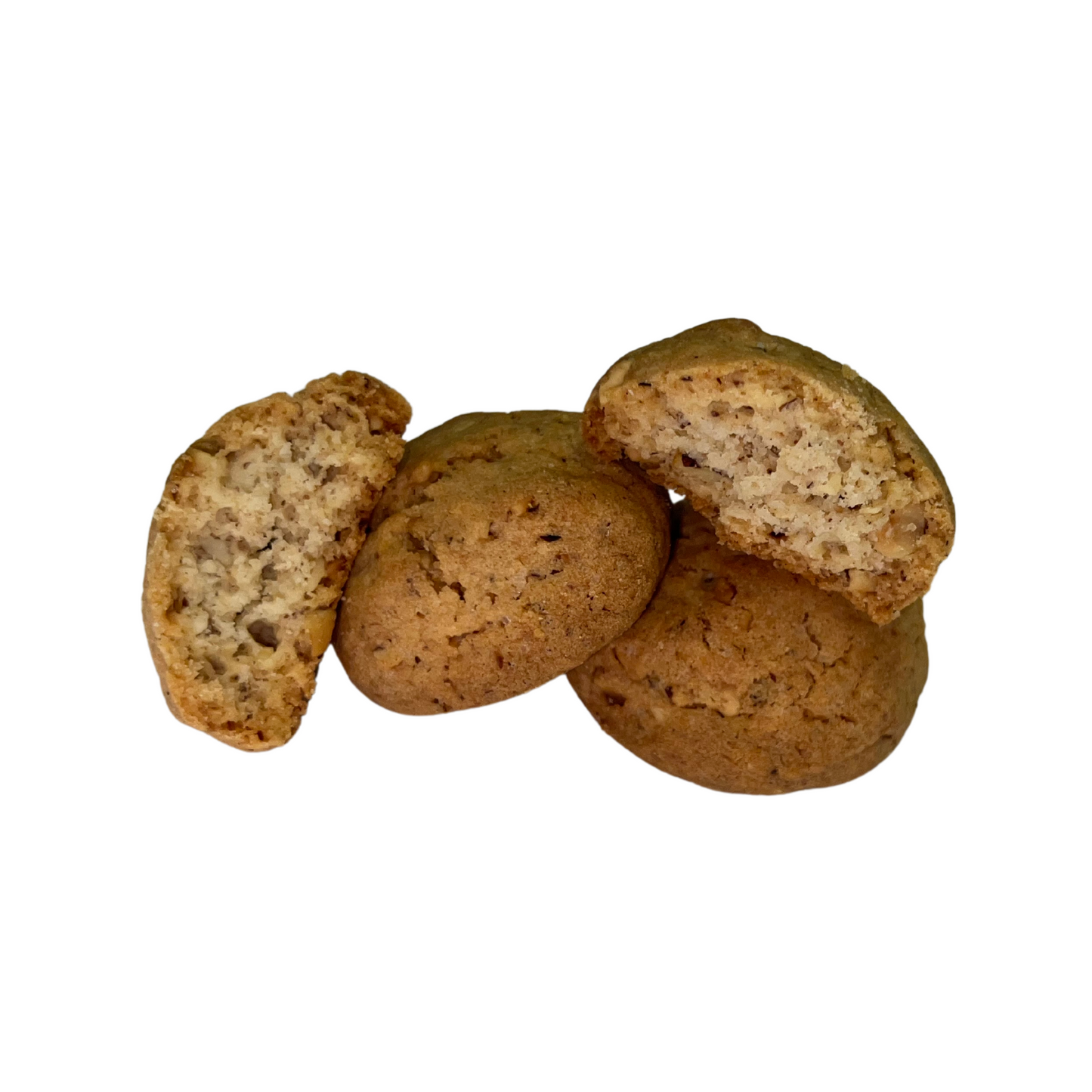 Round hazelnut biscuits